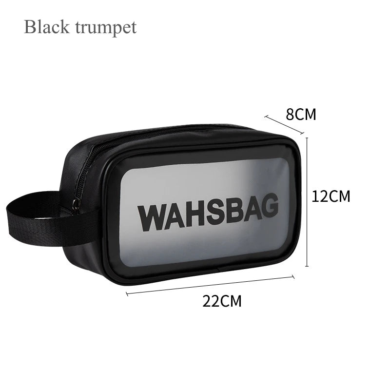 Trousse de toilette de voyage étanche en PVC pour femmes, trousse de maquillage transparente à fermeture éclair, trousse de toilette pour femmes