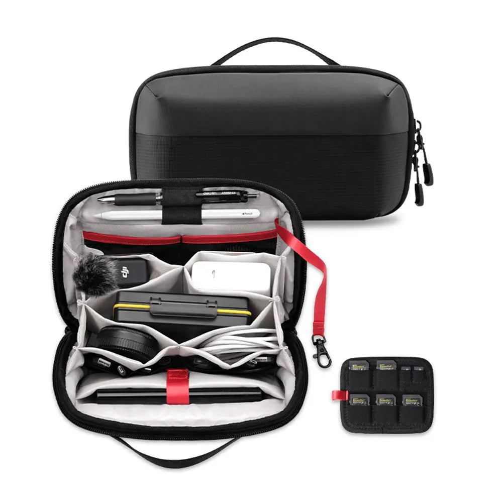 Sac de rangement pour câbles, compartiments multiples, résistant à l'eau, pochette de rangement pour câbles de voyage, sac pour essentiels de voyage en avion