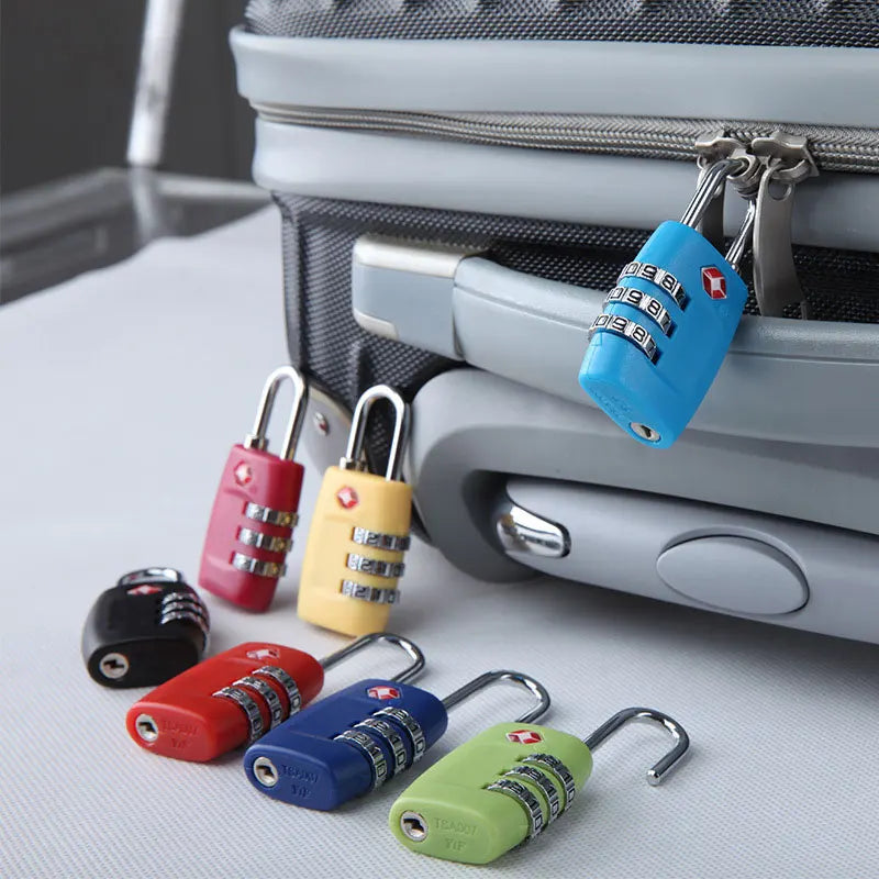 Cadenas à bagages approuvé par la TSA, réinitialisable, indispensable pour le voyage, cadenas à combinaison à 3 chiffres pour valise, sac à dos, fermeture éclair sur le sac