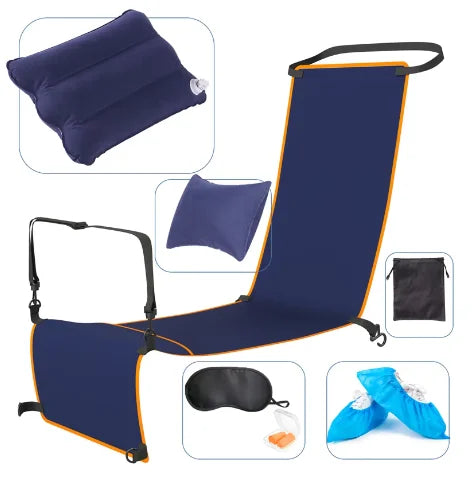 Repose-pieds hamac de voyage pour adultes et bébés, lit de couchage en avion, train, bus, voiture, hamacs de voyage, repose-pieds et jambes