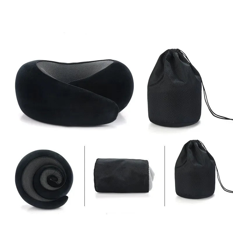 Oreiller de voyage en mousse à mémoire de forme | Offre un véritable soutien à la tête, au cou et au menton. Coussin de voyage durable en forme de U.