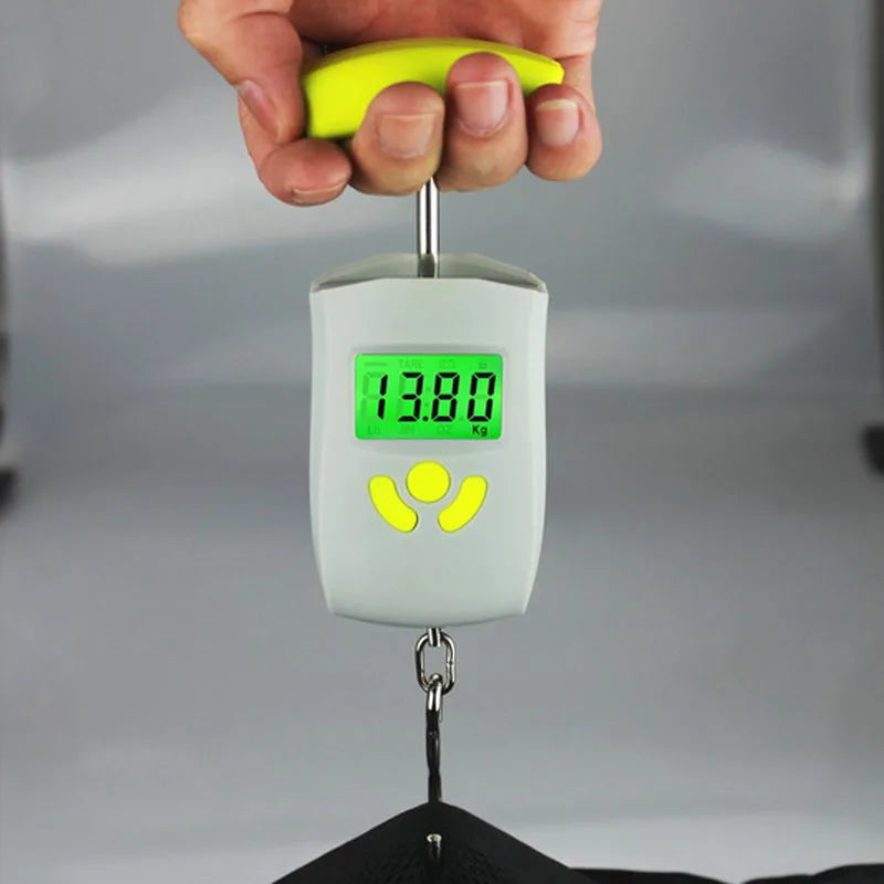 Balance numérique portable 50 kg/10 g, mini balance à crochet suspendue, pour bagages de voyage, valise, cuisine, écran LCD